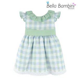 Baby Ferr Older Girls Green Check Dress