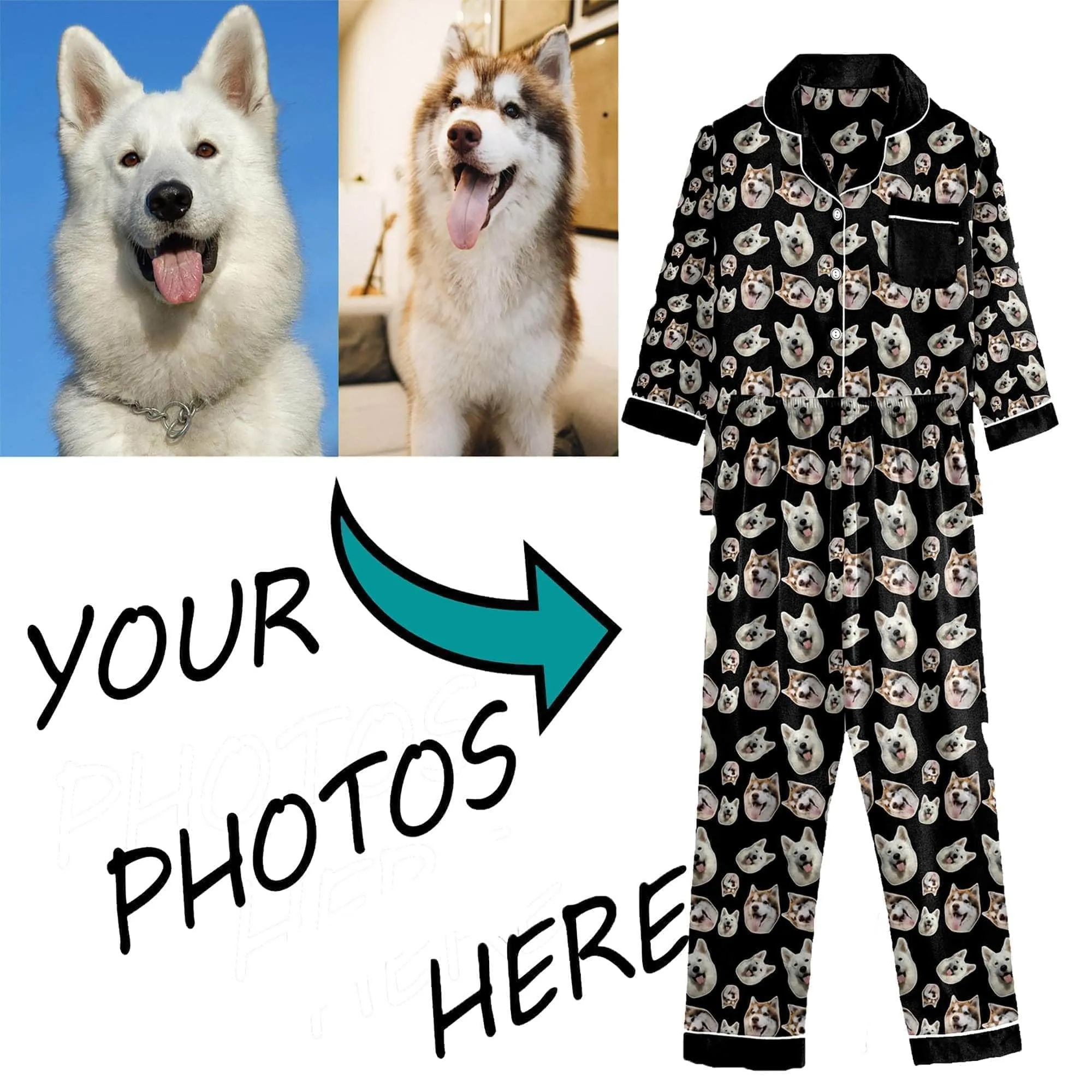 Custom Photo Pajamas | Personalized Faces On Pajama Set