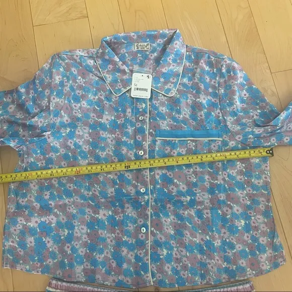 Free people pillow talk lavender combo women’s top bottom pjs button down small