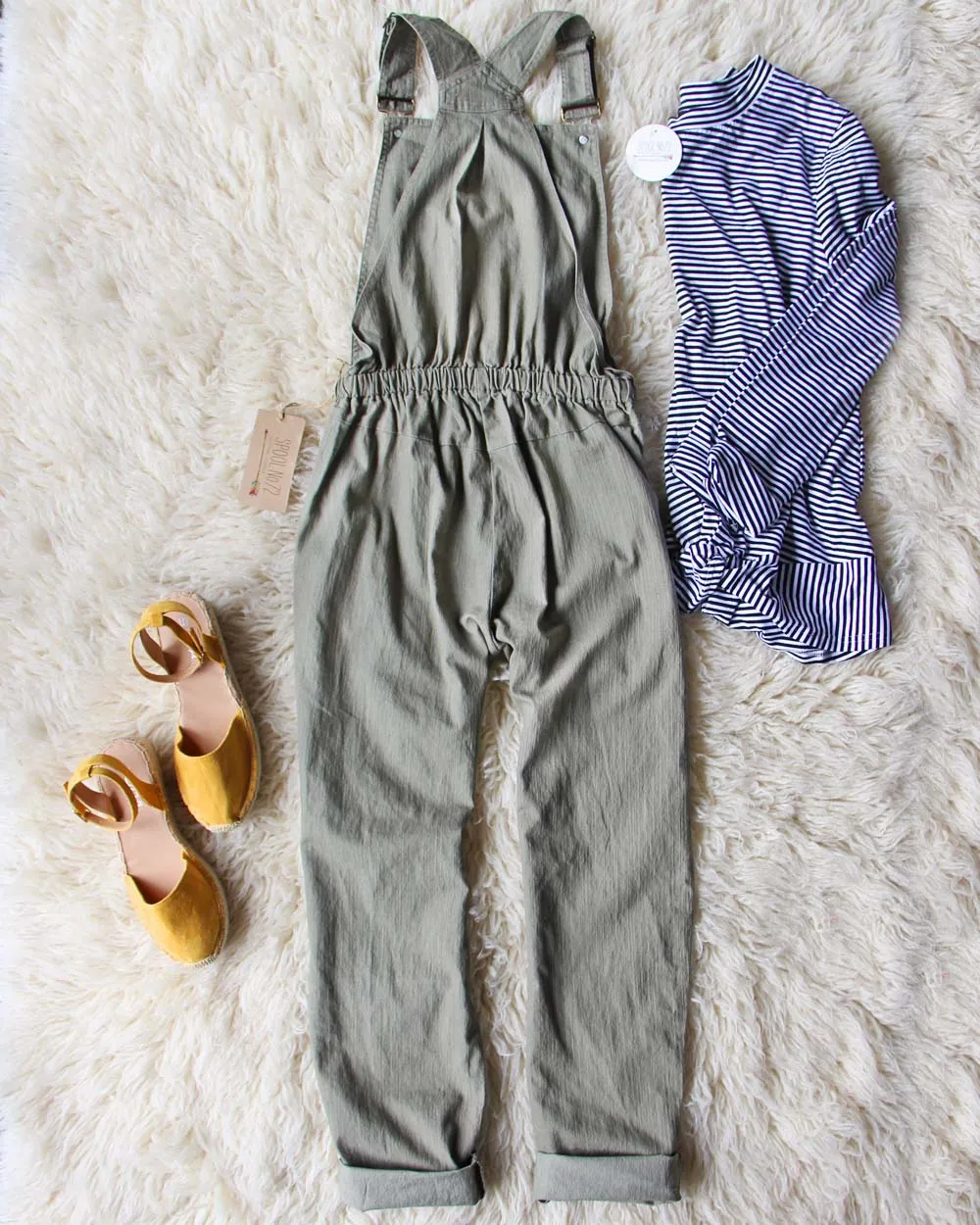 Heirloom Overalls in Olive