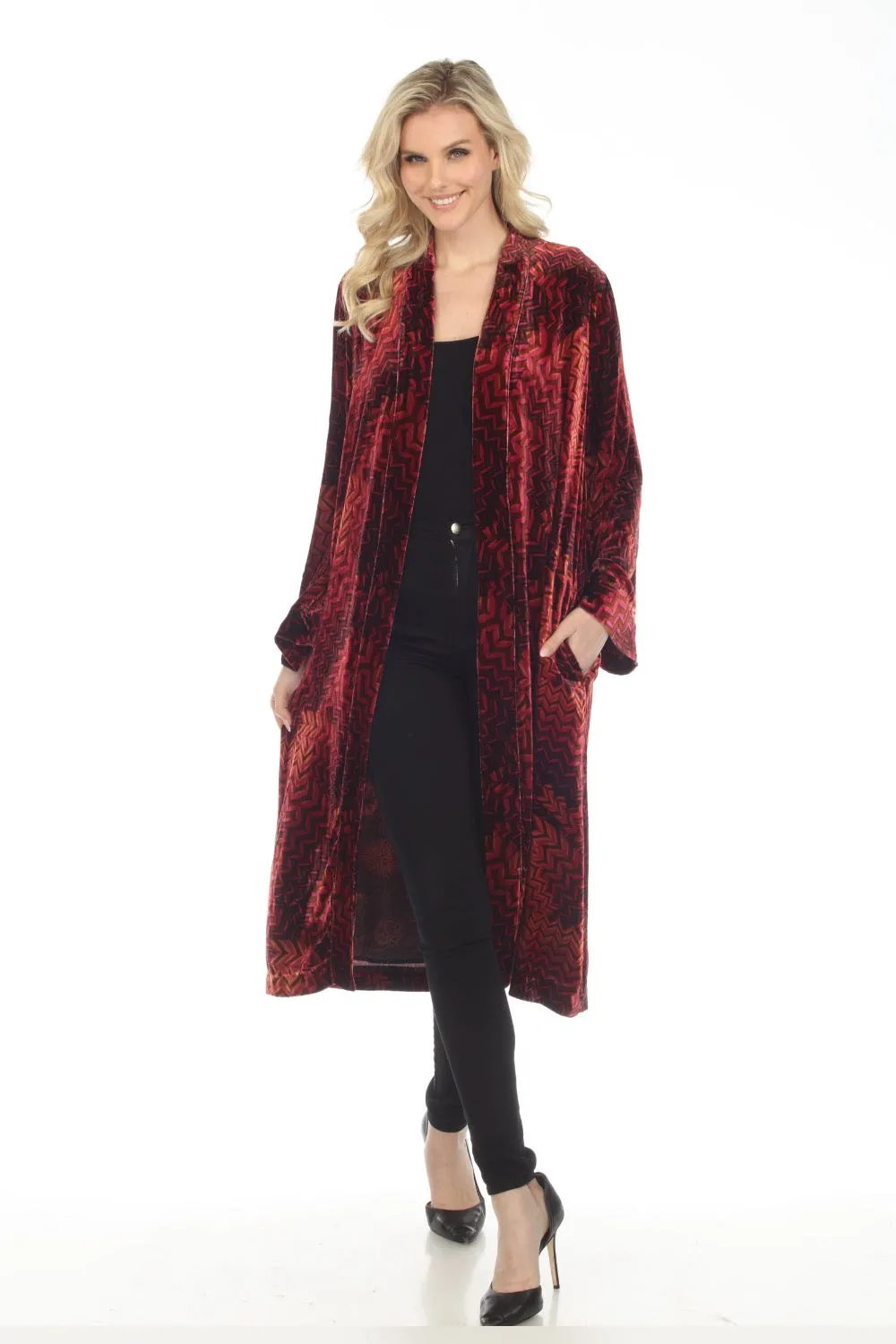 Johnny Was JWLA Belle Velvet Kimono Coat Boho Chic J47722