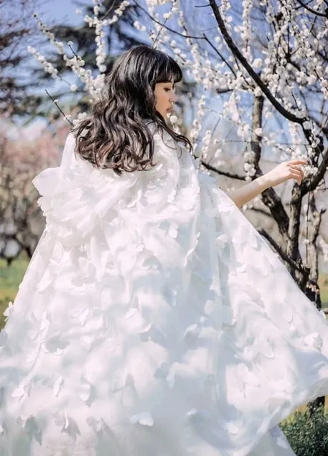 Lace Cape Long Maxi Cloak Dress