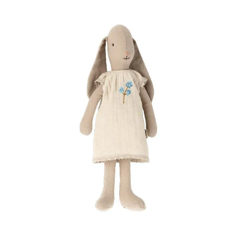 Maileg Blue Embroidered Dress, Size 2