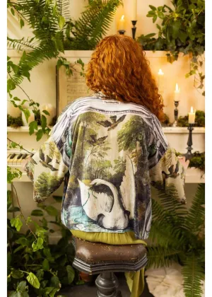 Market Of Stars Theatre Of Dreams Swan Short Kimono Multi