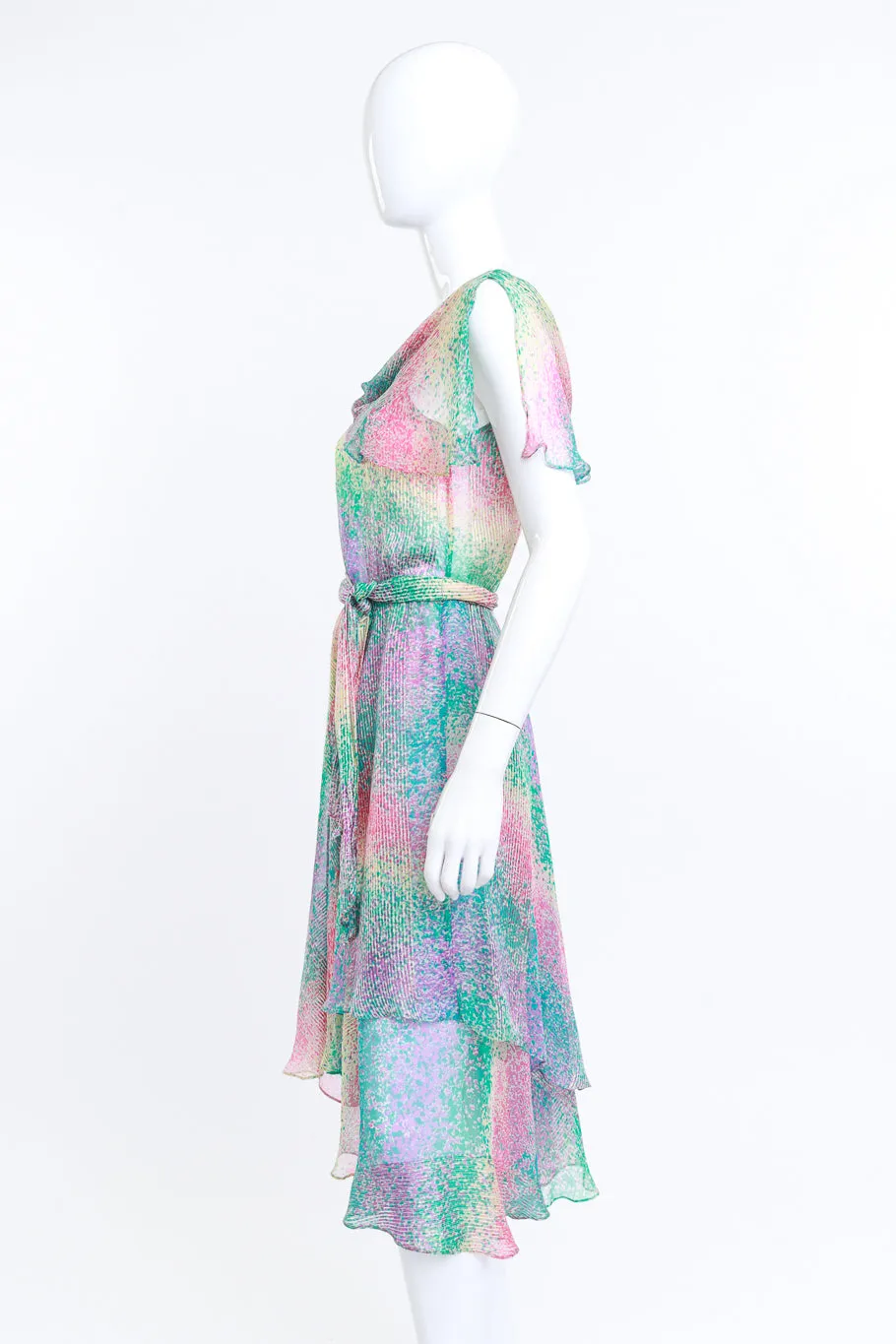 Pastel Paint Splatter Print Dress