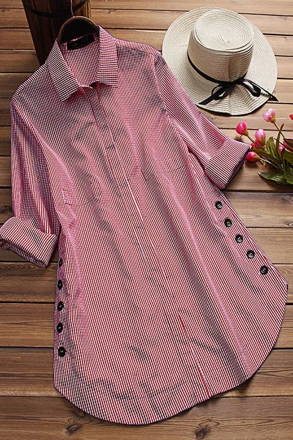 Plaid Printed Shirt Blouse