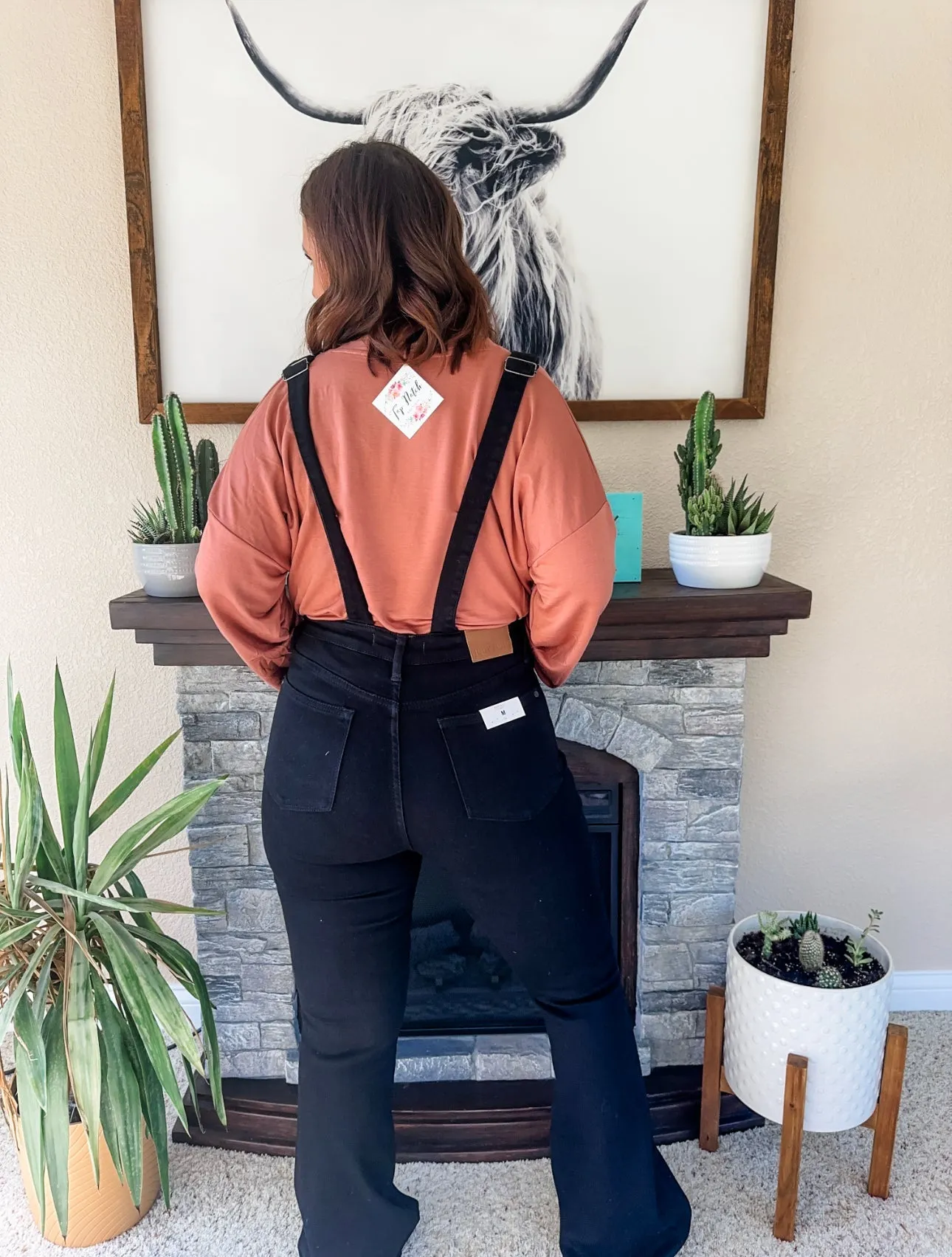 Retro Judy Blue Flare Overalls