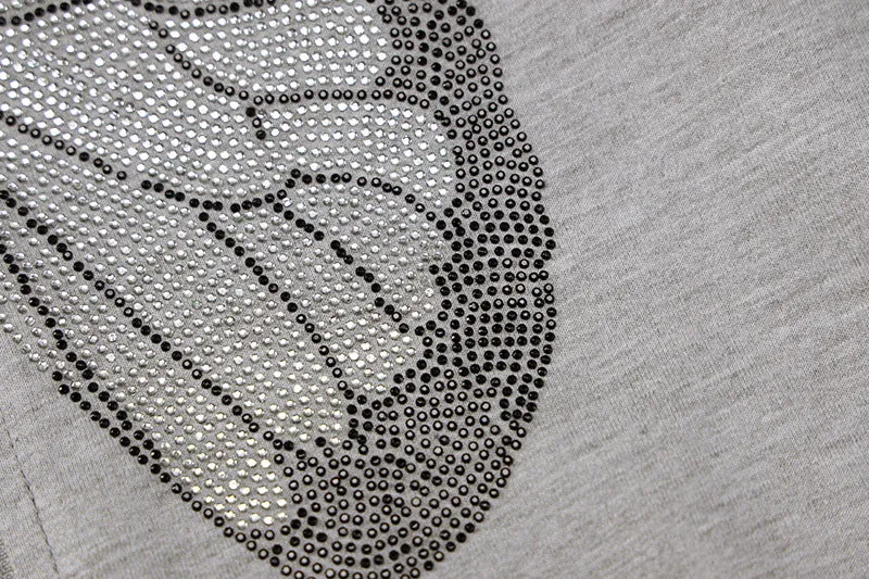 Round Neck Butterfly Beads Shirts Blouses Hoodies Sweatshirts
