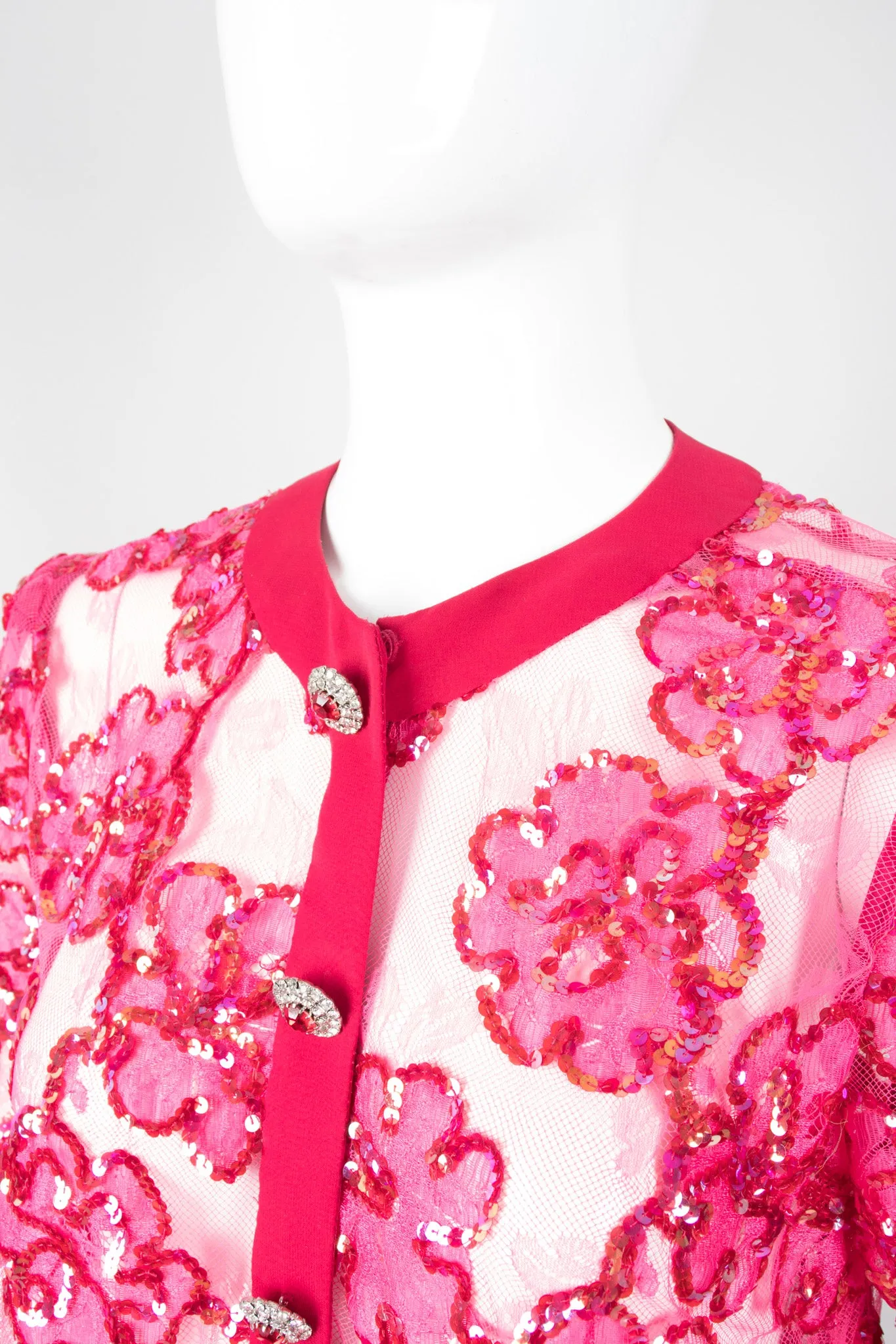 Sequined Sheer Lace Top