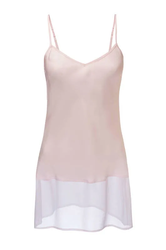 Sheer Edge Silk Tunic Taupe
