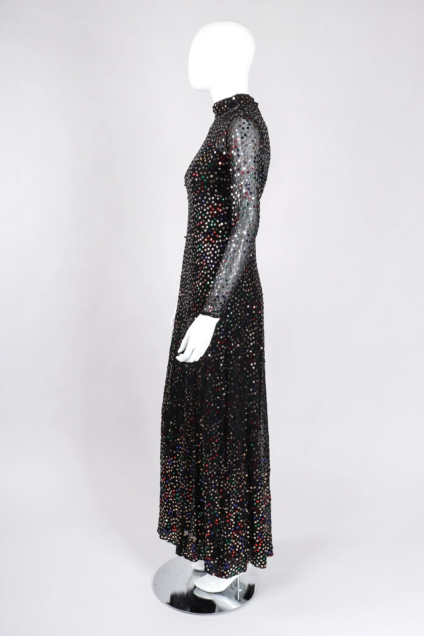 Sheer Rainbow Confetti Dress