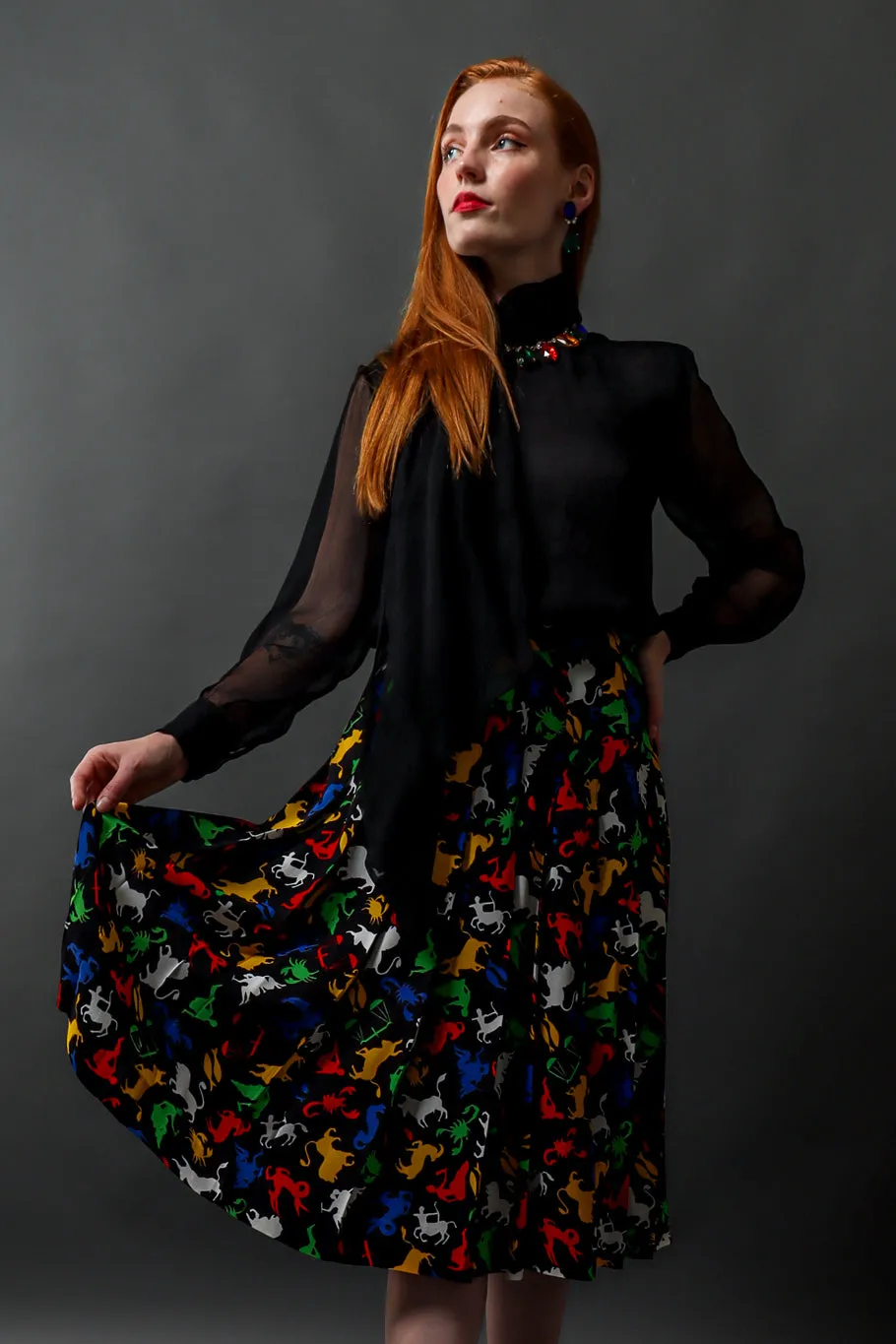 Sheer Silk Tie Blouse