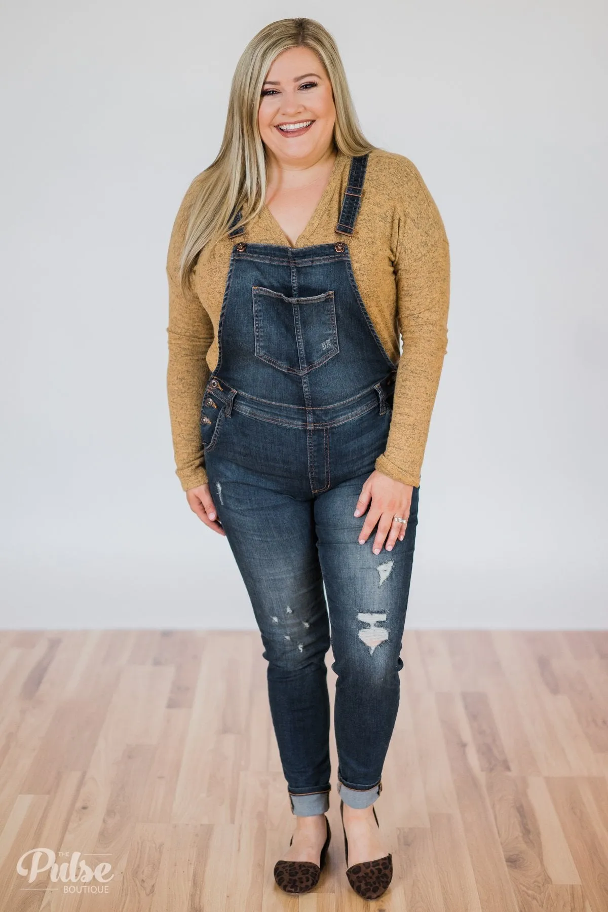 Sneak Peek- Kate Dark Wash Overalls