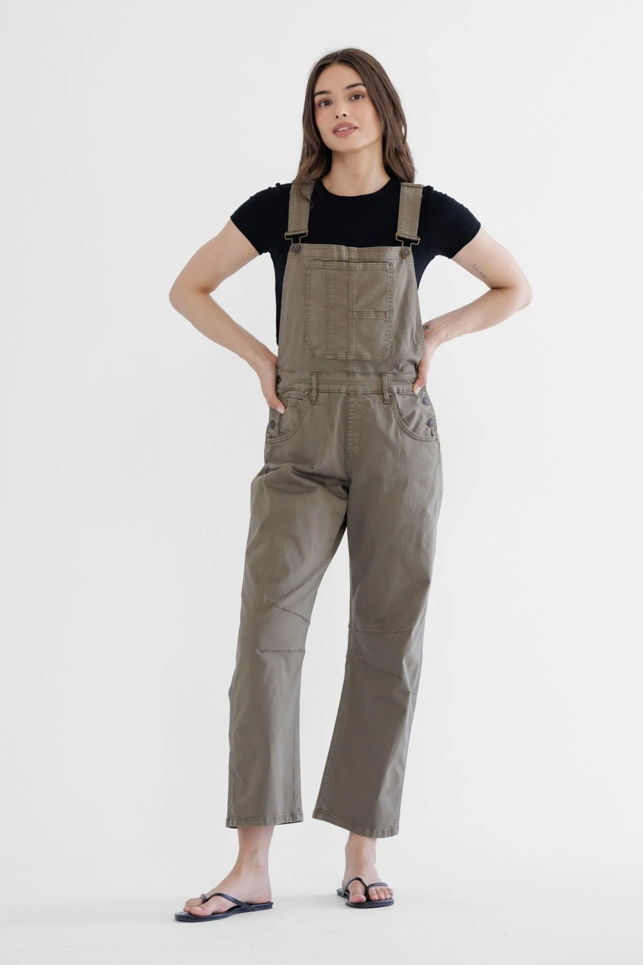 Super High Ankle Wide Leg Overalls