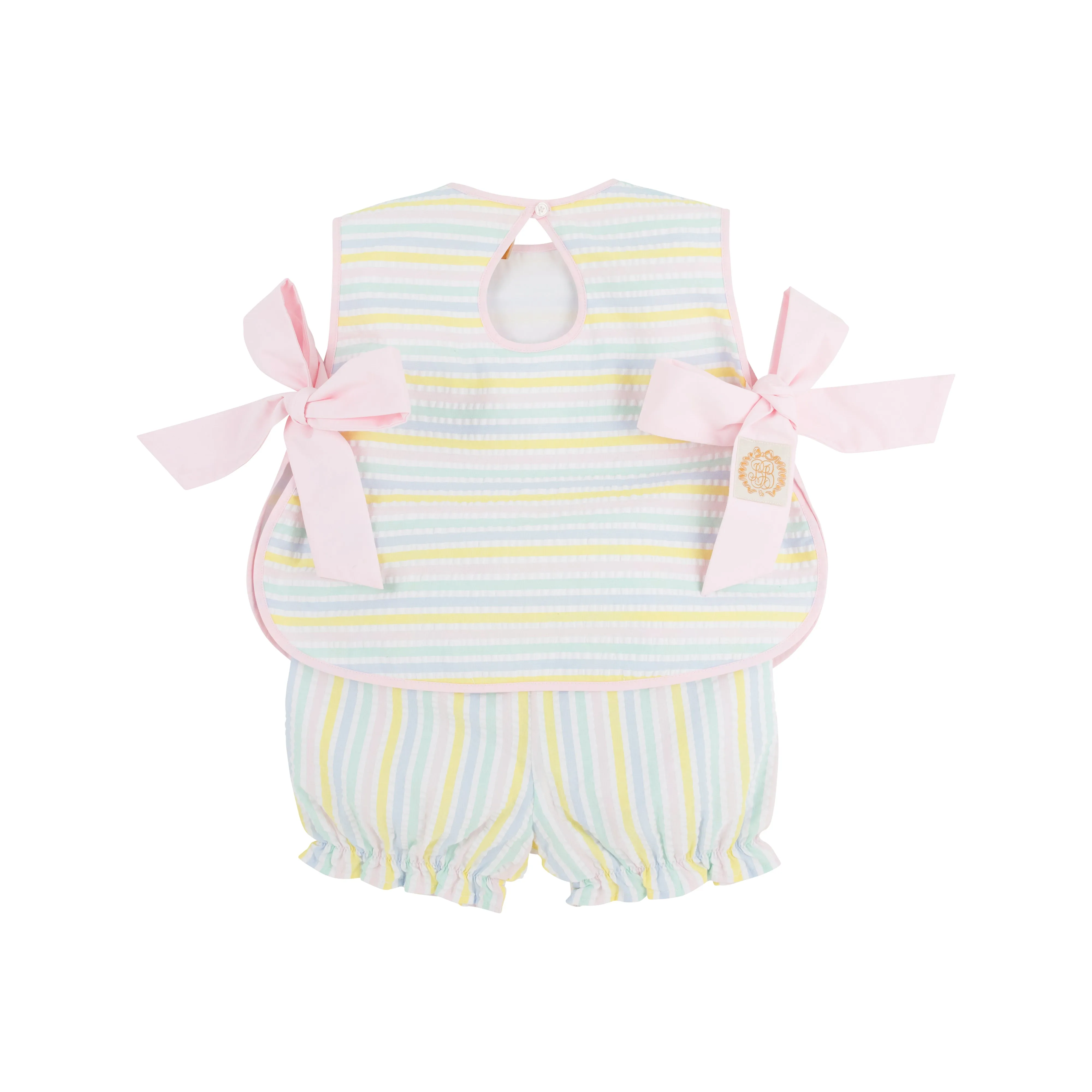 Talbott Tie Side - Siesta Key Seersucker with Palm Beach Pink