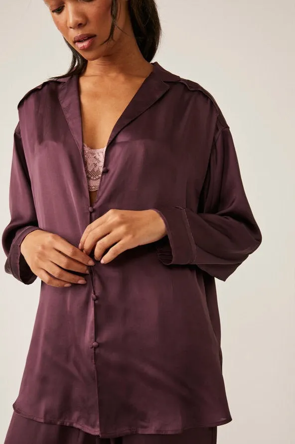 The Dreamy Days PJ Set by Free People - Wine