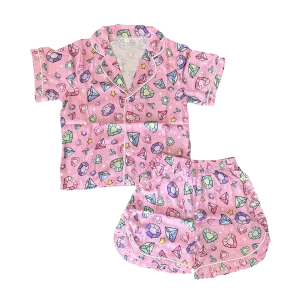 Tweenstyle Satin Loungewear Set - Jewels