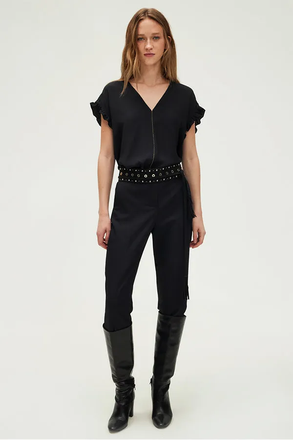 UMA GOLD TONE BRAID FLOWING TOP