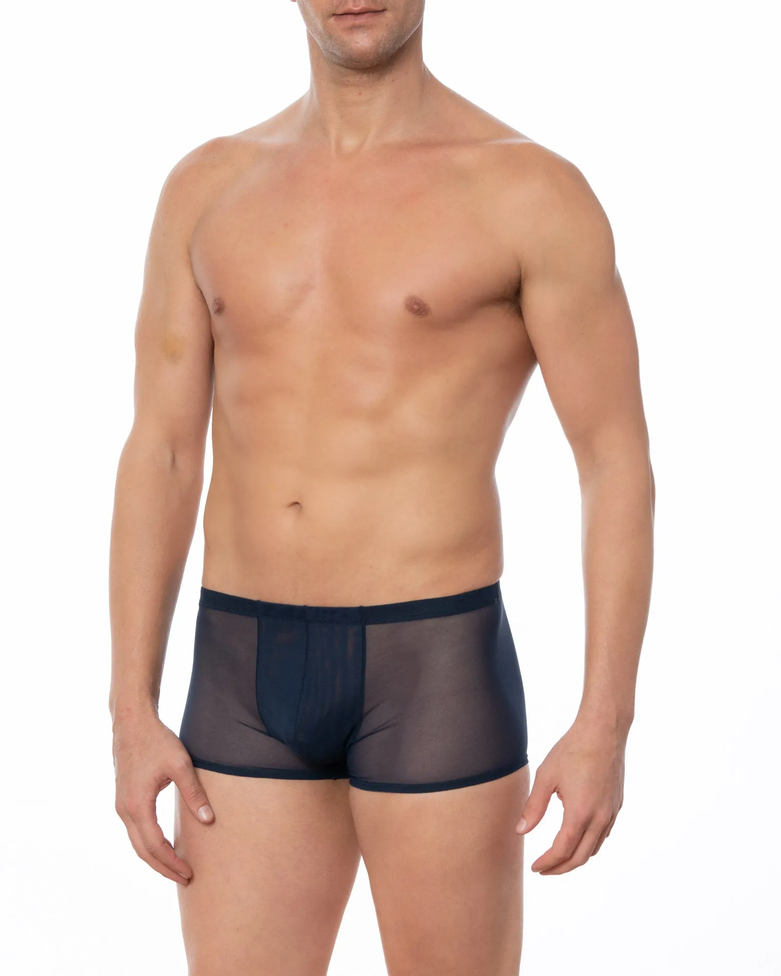 White - GRANT Sheer Mesh Boxer Brief