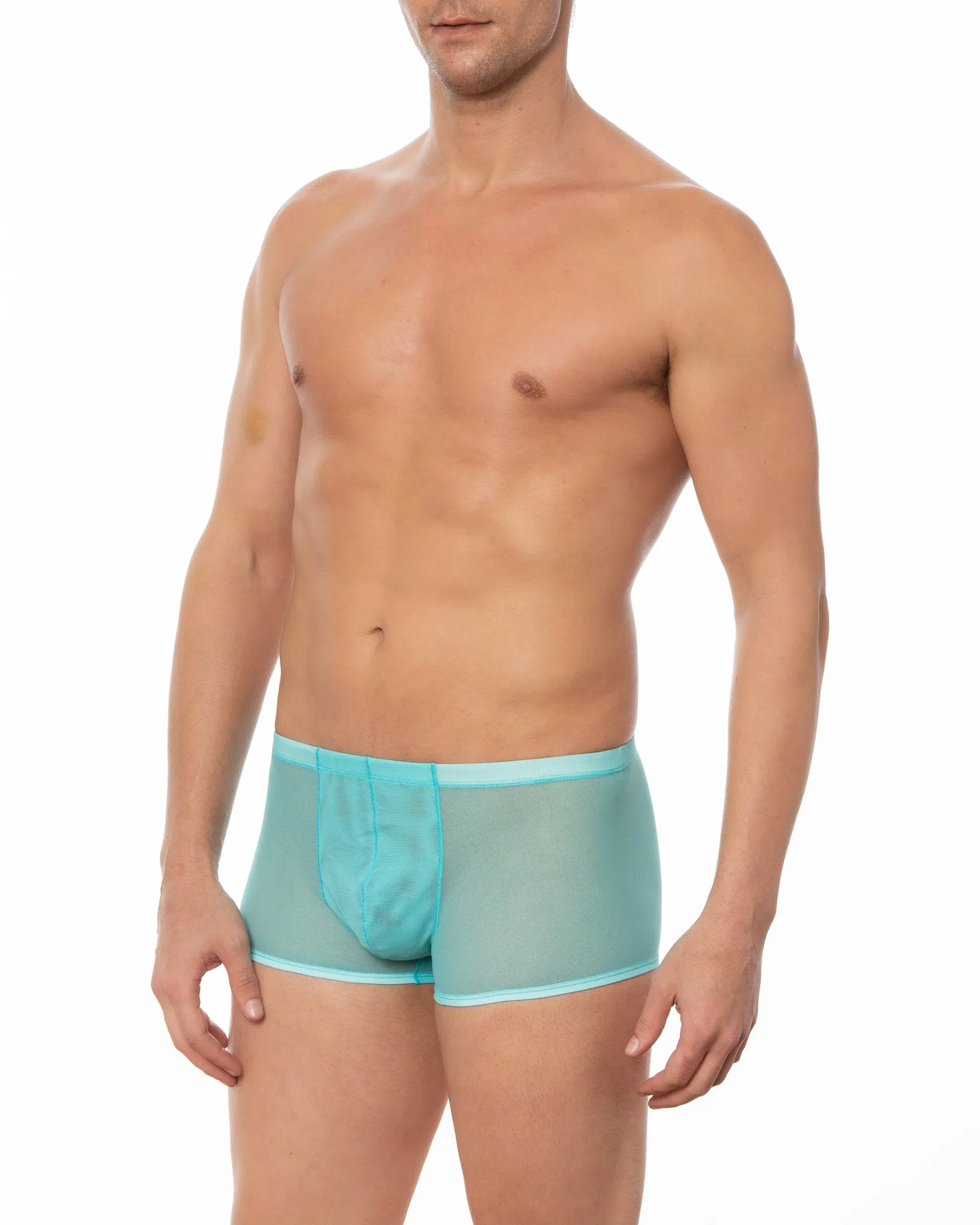 White - GRANT Sheer Mesh Boxer Brief