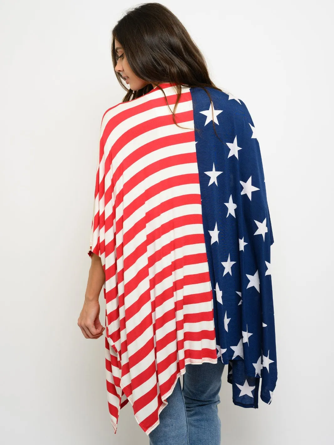 WOMEN'S SHORT SLEEVE DRAPE OPEN CARDIGAN
